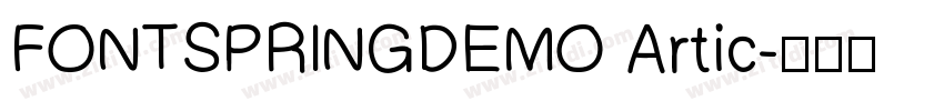 FONTSPRINGDEMO Artic字体转换